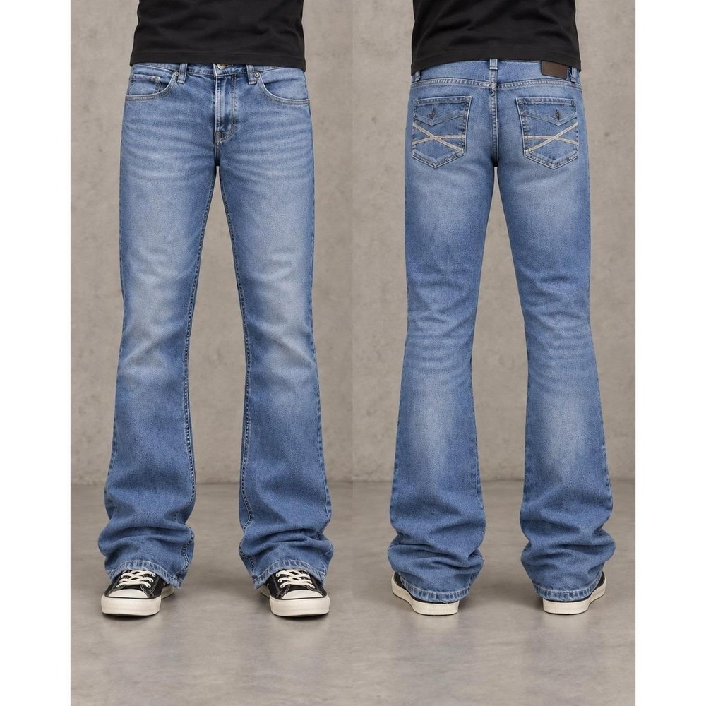 34x30 Blue Slim Bootcut Jeans Y2K Indie 2000s